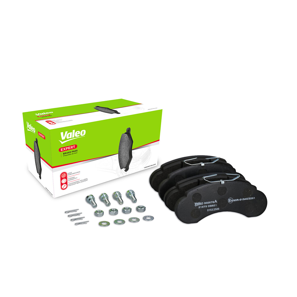 Jeu de 4 plaquettes de frein VALEO ref. 302578A